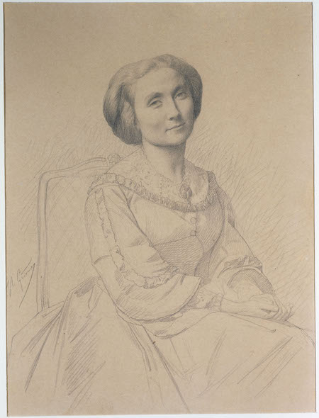 Jean-Léon Gérôme (1824-1904). Portrait de Maria Deraisme (1828-1894), féministe. Mine de plomb, 1855-1865. Paris, musée Carnavalet.